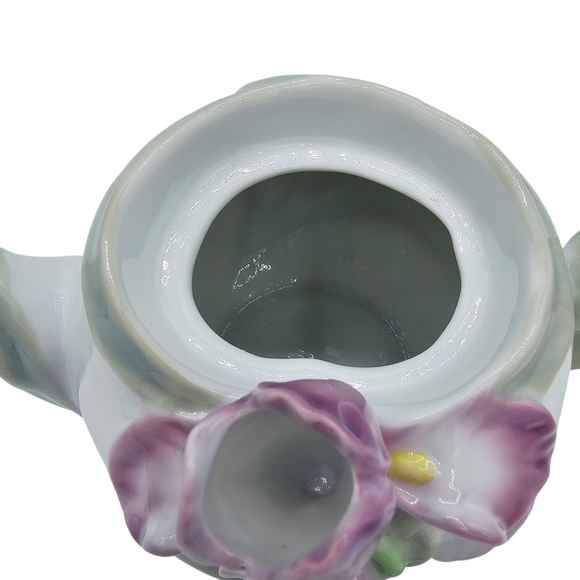 LENOX Fancy Feline and Floral Porcelain Teapot with Box DISCONTINUED - Picture 6 of 11